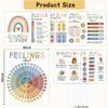 10 Calming Corner Posters for Classroom Decorations, Boho Feeling Charts Poster, Calm Down Corner Mental Health Poster for Toddlers, Kids Educational