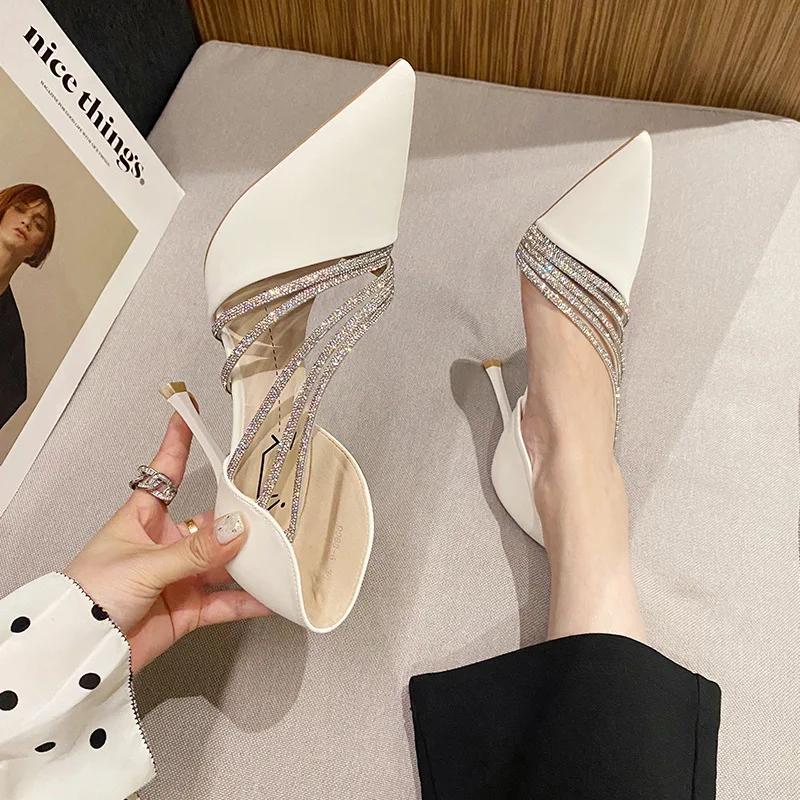 

Женские туфли-лодочки, новые осенние вечерние туфли на высоком каблуке, женские туфли с острым носком, телесная кожа, черная замша, золотистая лакированная кожа с ремешками 39