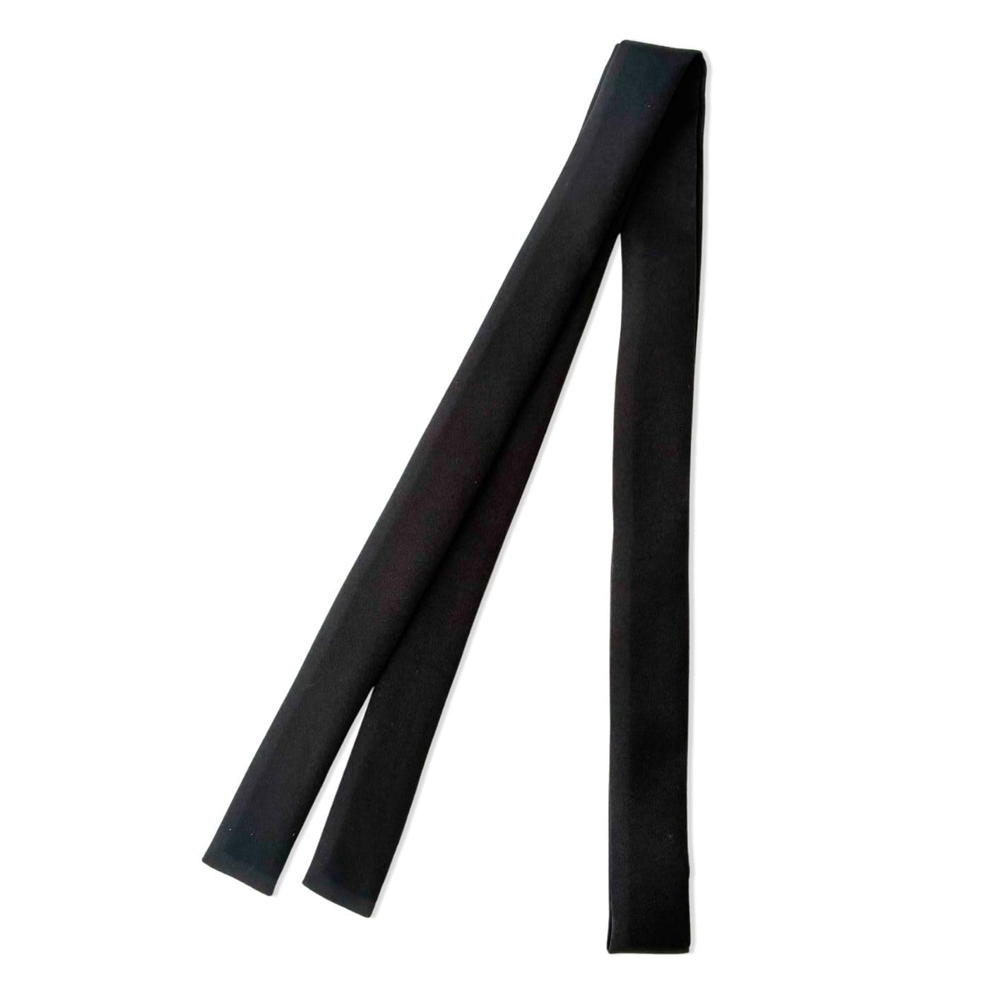 

[D+Arts] Ribbon Tie for Men and Women, Bow Tie, Blouse Style, Solid Color, 3cm Wide, Hand-Tie Type, Made in Japan (Black)