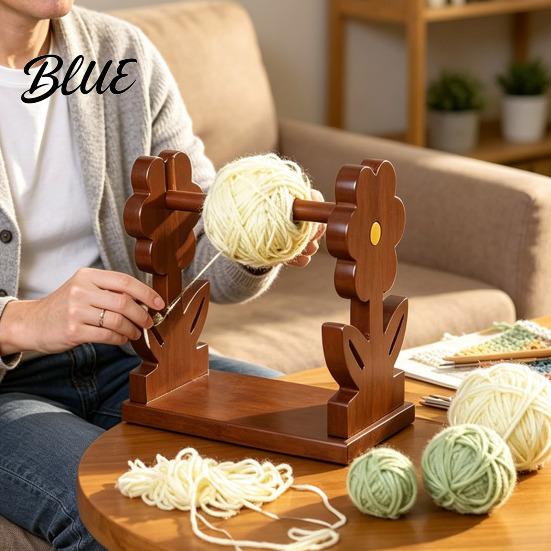 Crochet Accessories for Beginners Rotatable Wooden Yarn Rack Easy Assembly Ball Dispenser Storage Rack Smooth Rotation Spool Stand Embroidery