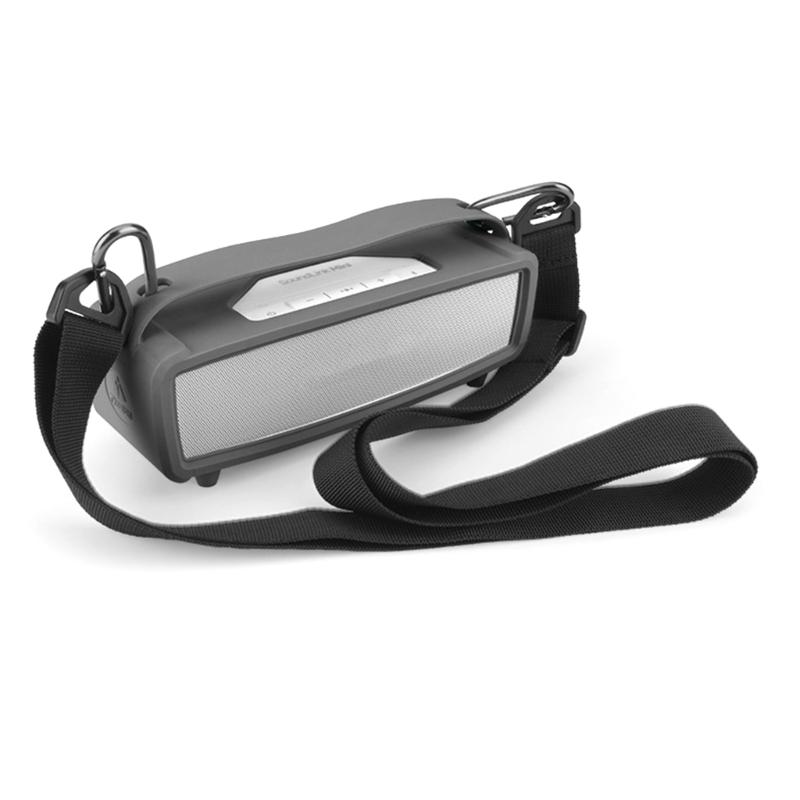 Schutzhülle aus Silikon für Lautsprecher Tasche mit Schultergurt Staubschutzstöpsel Schalllochdesign Schutzhülle