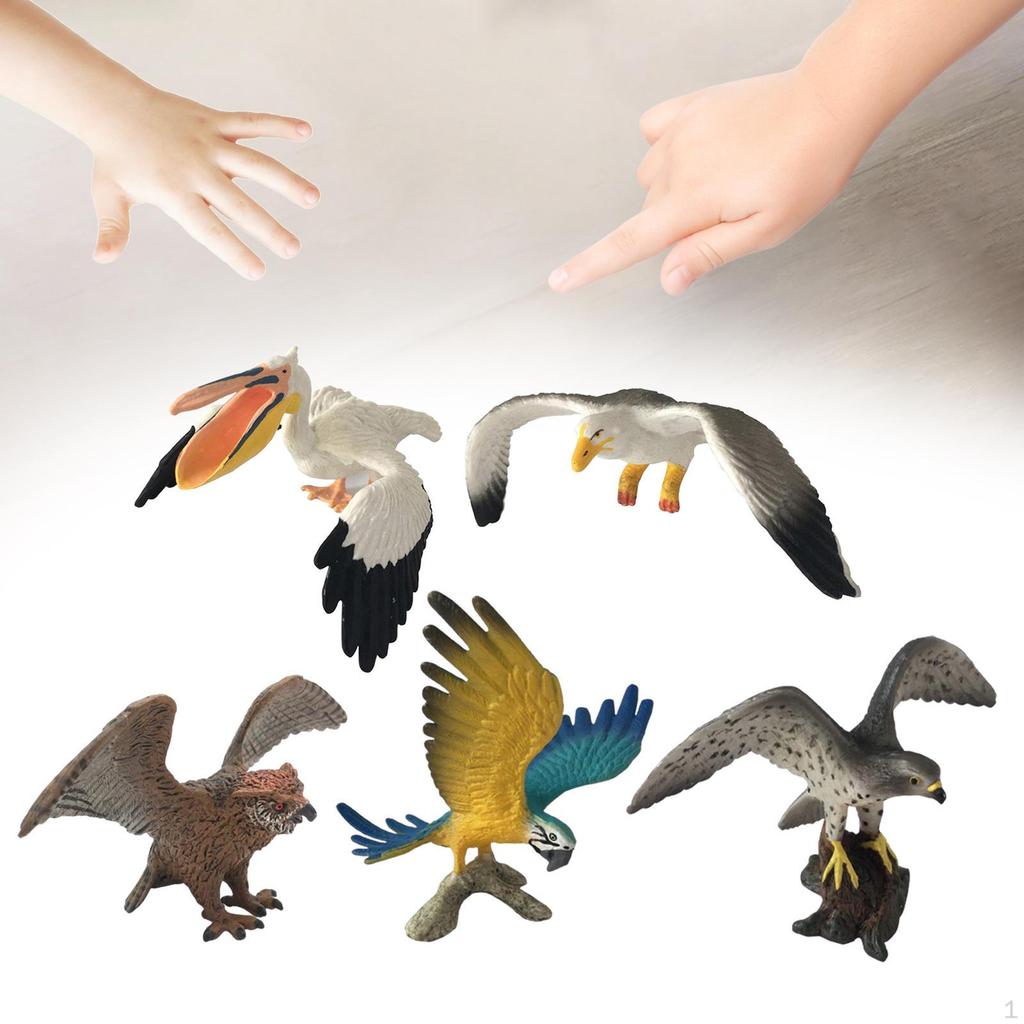 Bird Figurines Set for Children's Play And Decoration