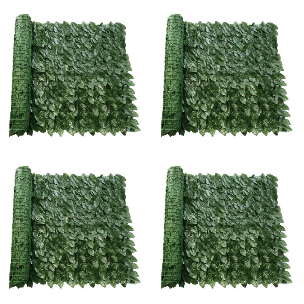 Leaf Fence Panels Plastic Artificial Hedges Fence Wall Screen Stitchable Greenery Eco-friendly Multifunctional Garden Home Decor