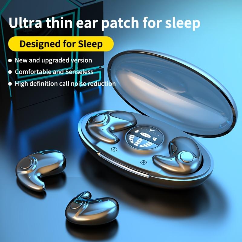 Cuffie Wireless per Dormire - Design Ultrasottile, Riduzione del Rumore a Doppio Microfono, Bassa Latenza, Cuffie In-Ear Sportive con Subwoofer Adatte per i Giochi