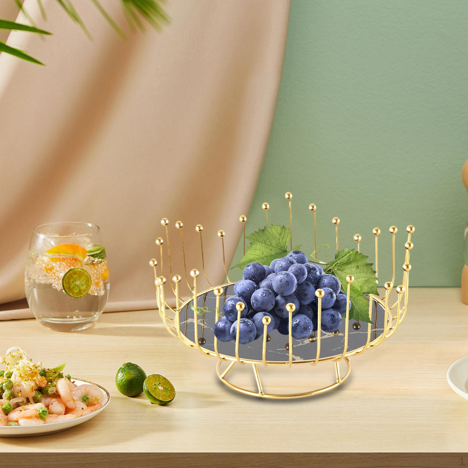 

Элегантный органайзер для хранения фруктов — стильная проволочная миска для кухни и столовой 23.5x13.5cm