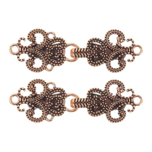 

uxcell Set of 2 Vintage Sweater Clips, Retro Shawl Clips, Cape Cloak, Clasp, Cardigan Collar Brooch Clips (Copper)
