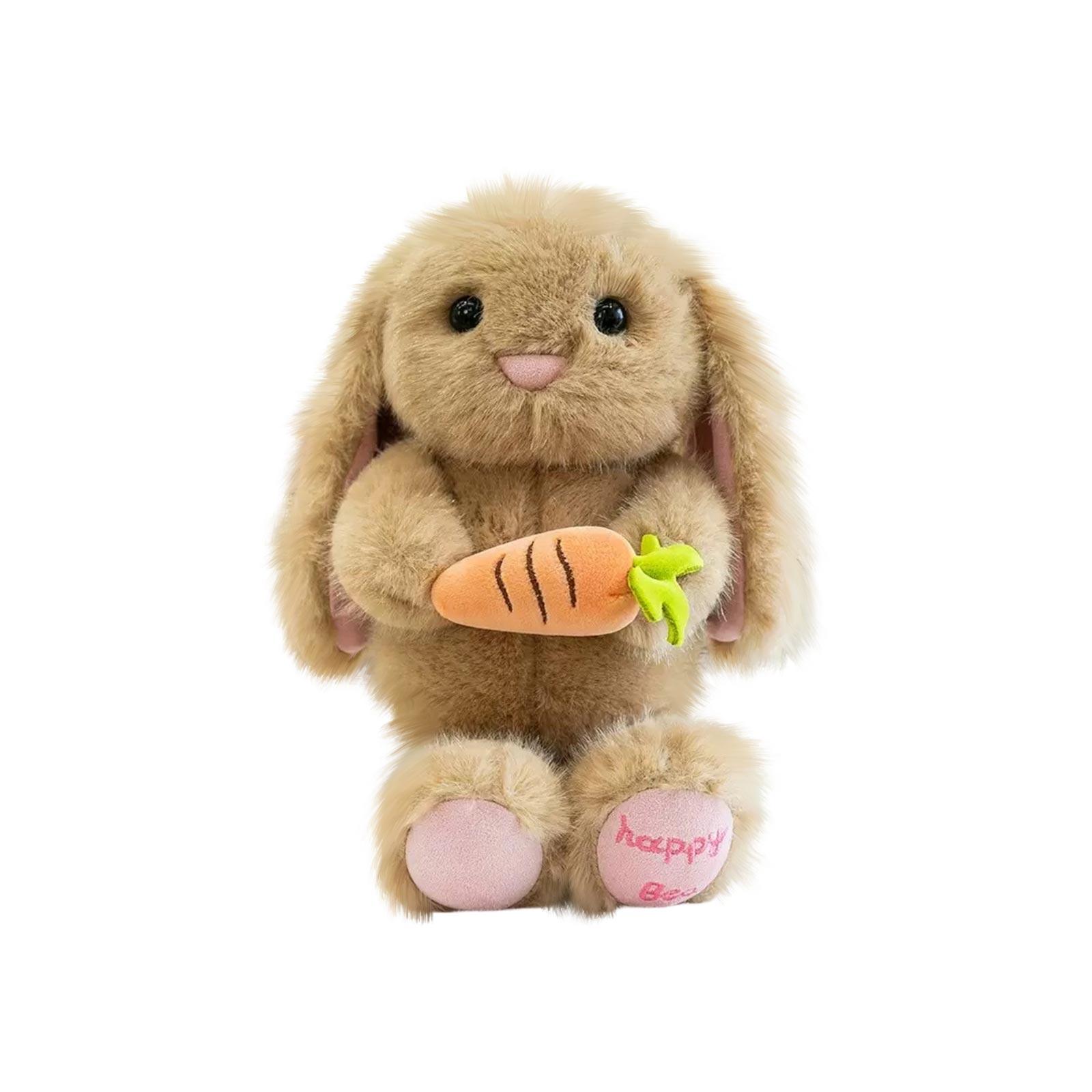 Милая плюшевая игрушка «Морковные кролики» (с тегом) One Size коричневый