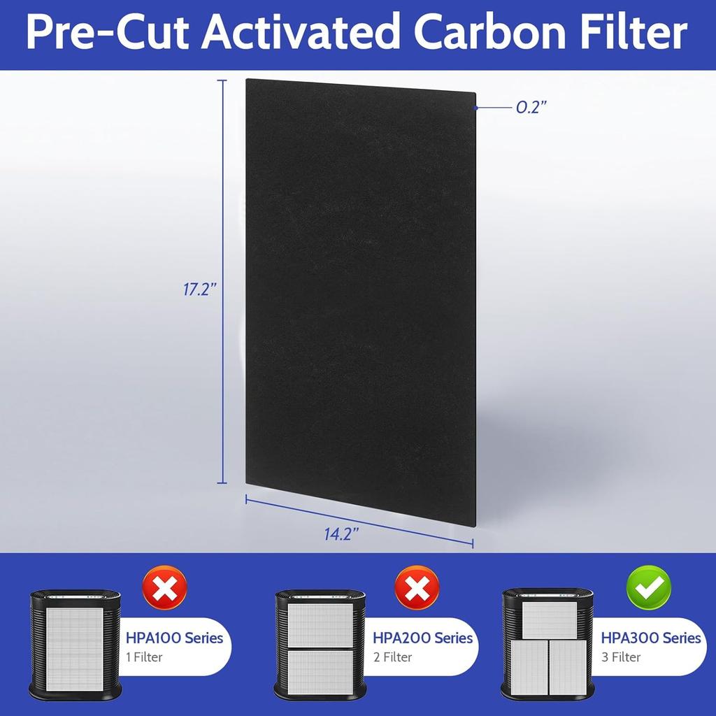 6 Pack HPA300 HEPA Filter Replacement for Honeywell HPA300 Air Purifier Compatible HPA304 HPA200 HPA3300B HPA5300 Filters, Replace HRF-R3 True HEPA