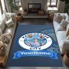Manchester City Customizable Name Floor Rug Office Rug Suitable for Kitchen Balcony Study room Living Rooms Anti-slip Rug Decorate Offices