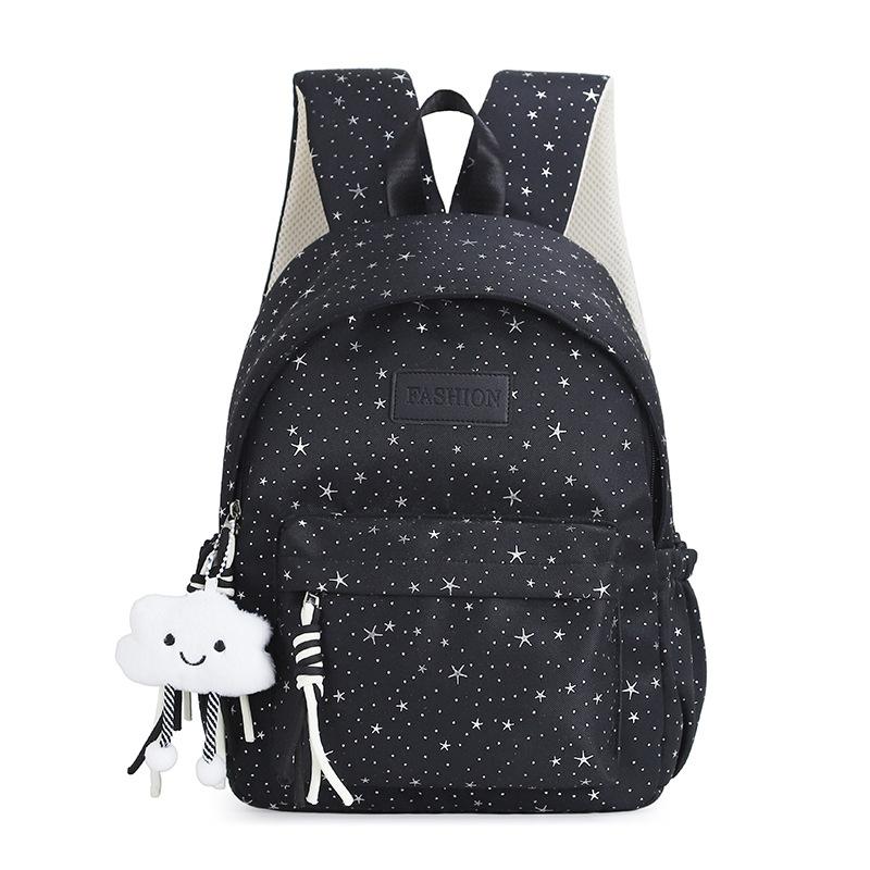 Schoolbag1011 new star schoolbag sweet and fresh girl style large capacity backpack light and fashionable middle and high school backpack