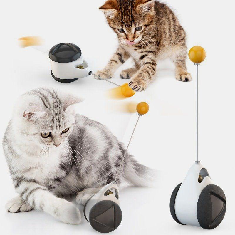 

Pet Supplies Cross-Border Hot No Electric Cat Tumbler Cat Toy Feather Cat Teaser Pet Cat Toy Black and White