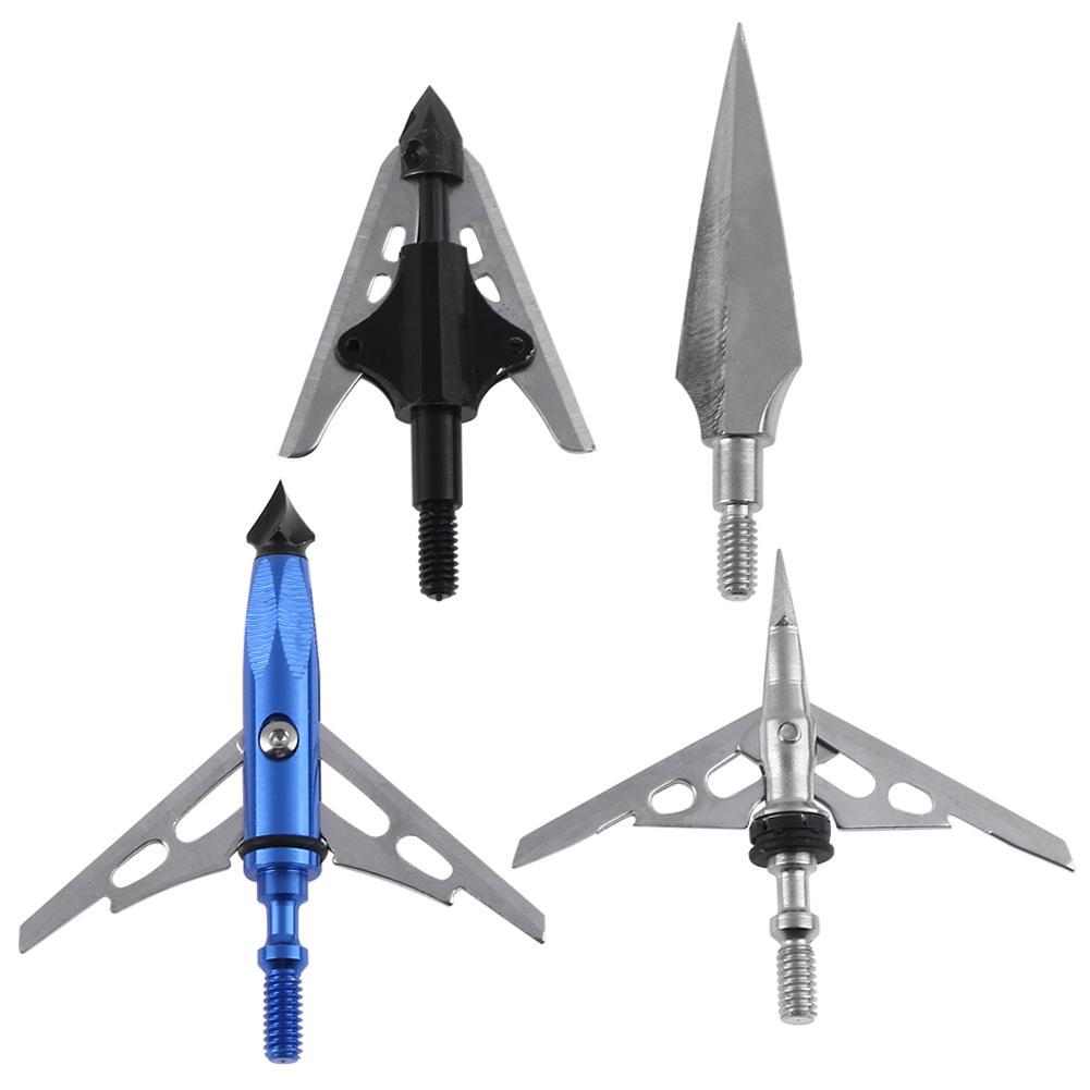 Buy 4pcs Stainless Steel Hunting Bow Archery Arrow Heads Points