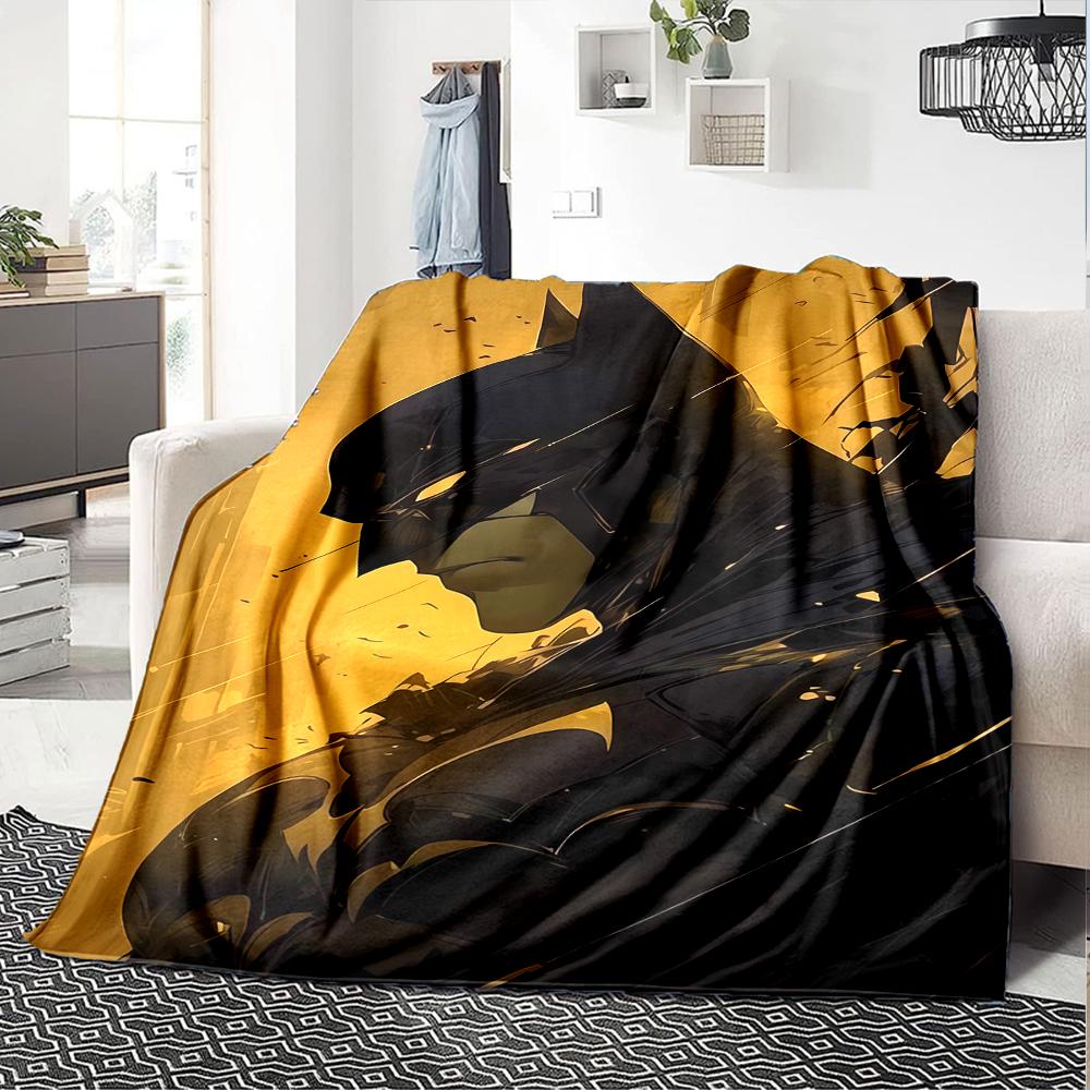 Batman Theme Printed Blanket - Perfect for Couch, Bed, Travel & Outdoor Use | Machine Washable, Cozy & Durable.