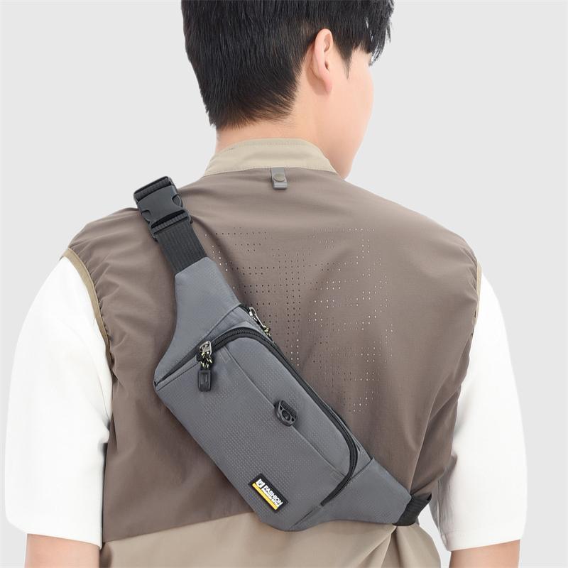 Men's Waterproof Waist Bag - Unisex Fanny Pack Convertible To Chest Sling (Running/Travel Hip Belt with Secure Pockets)