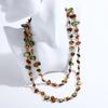 JMXD-120CM Long Shell Bead Crystal Necklace Hand Woven Colored Long Sweater Chain Candy Color Pearl Necklace
