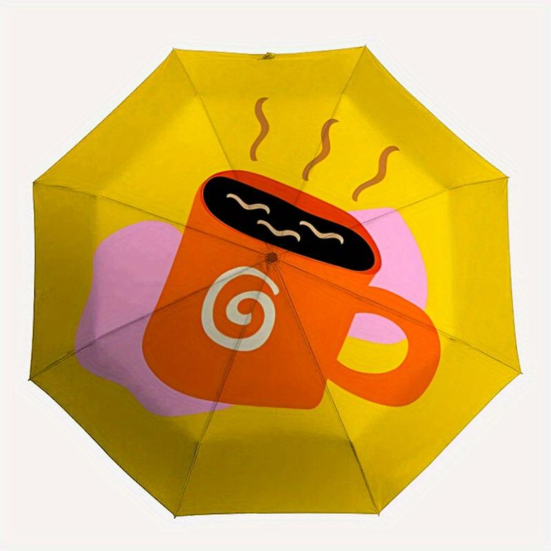 

1pc Coffee Mug Automatic Folding Umbrella, Portable & Foldable Design with 8 Ribs, Casual Outdoor Accessory yy250805055