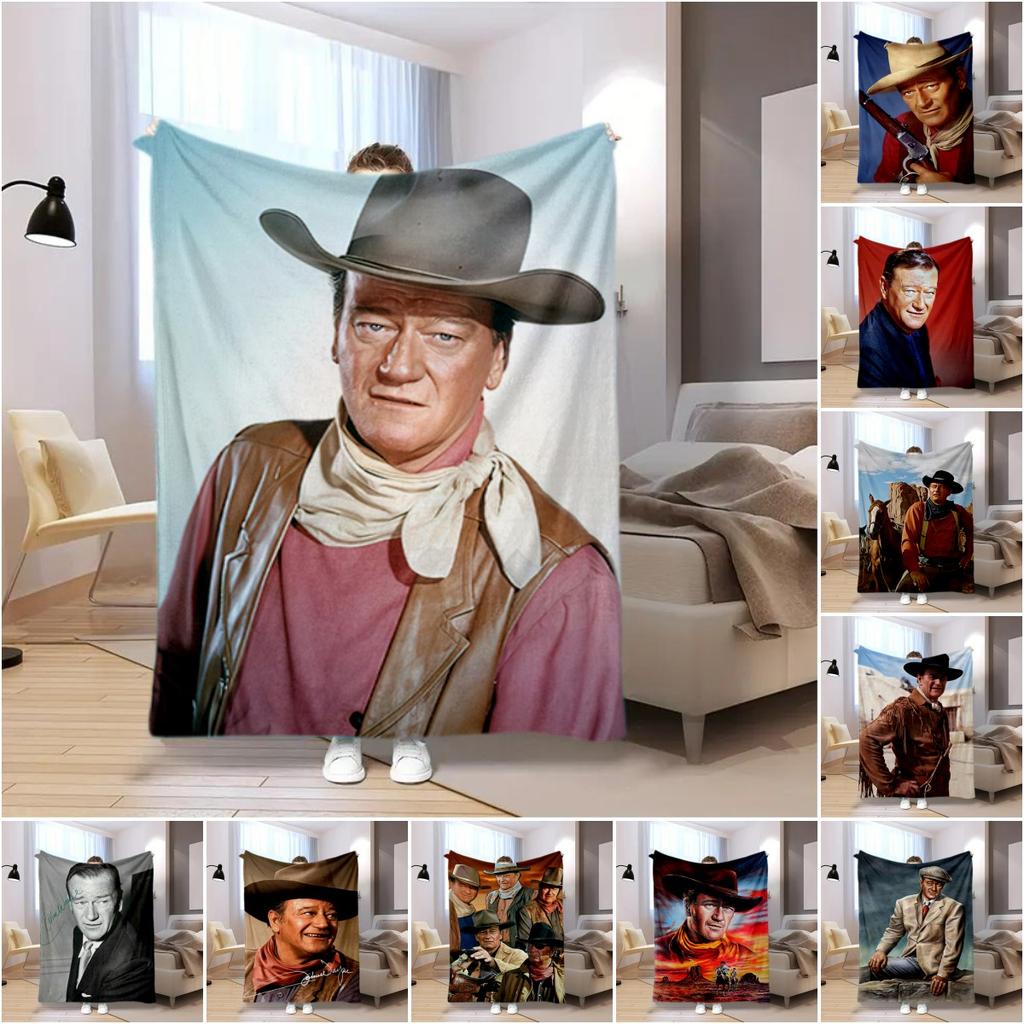 1 coperta stampata John Wayne, leggera per tutte le stagioni, per ufficio in casa, pisolino all'aperto, coperta multifunzionale