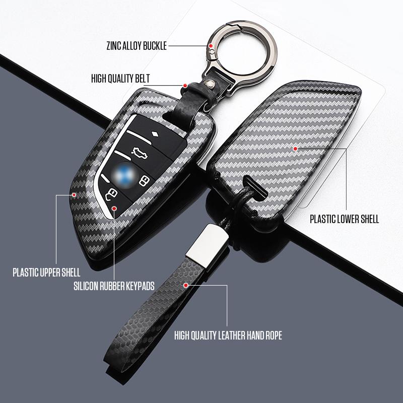 Interior Mouldings Car Key Case Cover Bag For Bmw F20 G20 G30 X1 X3 X4 X5 G05 X6 X7 G11 F15 F16 G01 G02 F48 Accessories Holder S