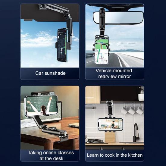 Handyhalterung für Sonnenblenden-Montage Multi-Direktional Verstellbar Auto-Navigation Sonne Universal
