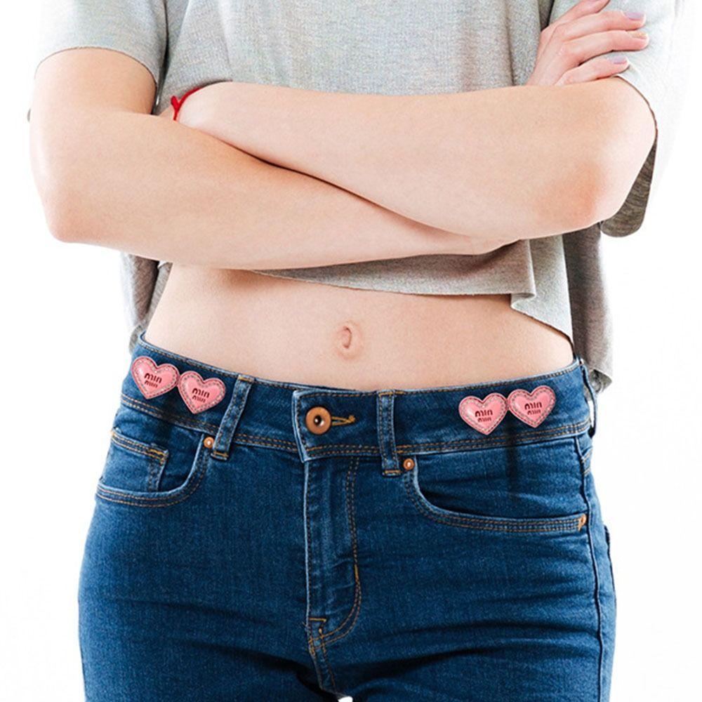 

Брюки с сердцем Застежка на пуговицах Хрустальная джинсовая посадка Затяните пряжки Мода Затяните талию Пряжка Женщины