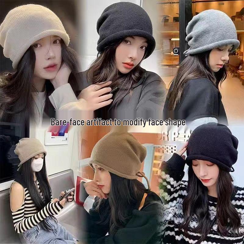 

Новое поступление: Женская вязаная шапка-бини на осень/зиму 2025 - Универсальный японский стиль, подходит для большой головы