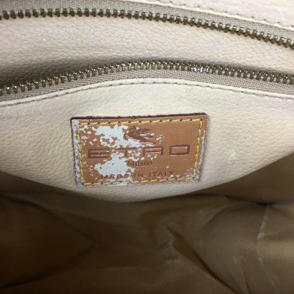 ETRO Made in Italy Shoulder Handbag Brown Allover Pattern with Dust Bag(USED)