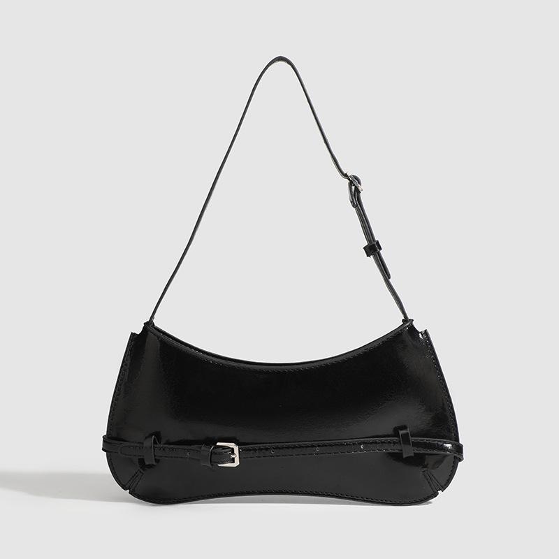 

2025 Французская Ретро Текстурированная Красная Сумка-Багет на Плечо для Женщин