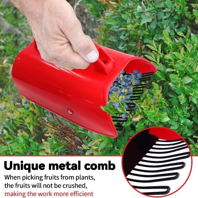 Berry Picker Comb Rake,Plastic Blueberry Picker Scoop Fruit Picker Tool,Blueberry Rake Scoop,Handheld Berry Harvester Tool