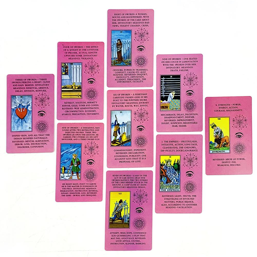 Hot-selling Tarot Cards 78 Pcs Tarot Deck Family Gathering Game Card Classic Design For Beginners & Pros, Ideal For Divination