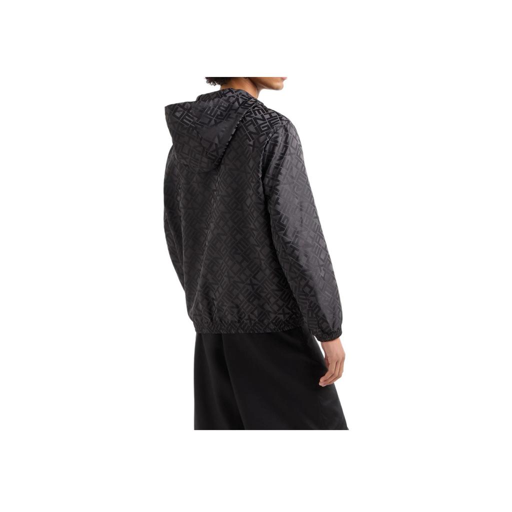 Armani Exchange SS25 All Over Print Hooded Zip Long Sleeve Jacket Men jackets Black XM000446-AF13096-FC013