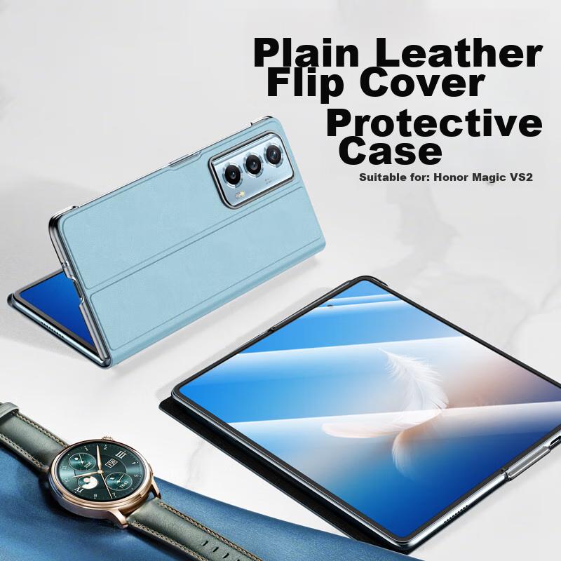 Phone Case Honor Magic Vs2, Vs2 Ultimate Edition Foldable Screen Protective Cover, Smart Flip Full Protection Shockproof Genuine Leather Case And Wome