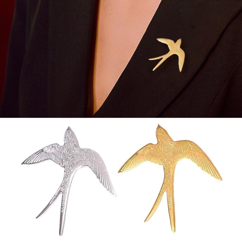 Delicate Legering Zwaluw Broche Vogel Ontwerp Veelzijdige Jurk Revers Pin Accessoire Voor Dagelijks Gebruik Speciale Gelegenheden