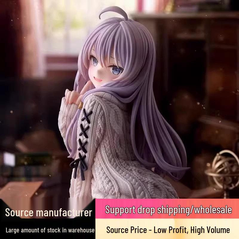 The Journey of Elaina Sweater Pose Figure: Anime Bishoujo Desktop Ornament Gift