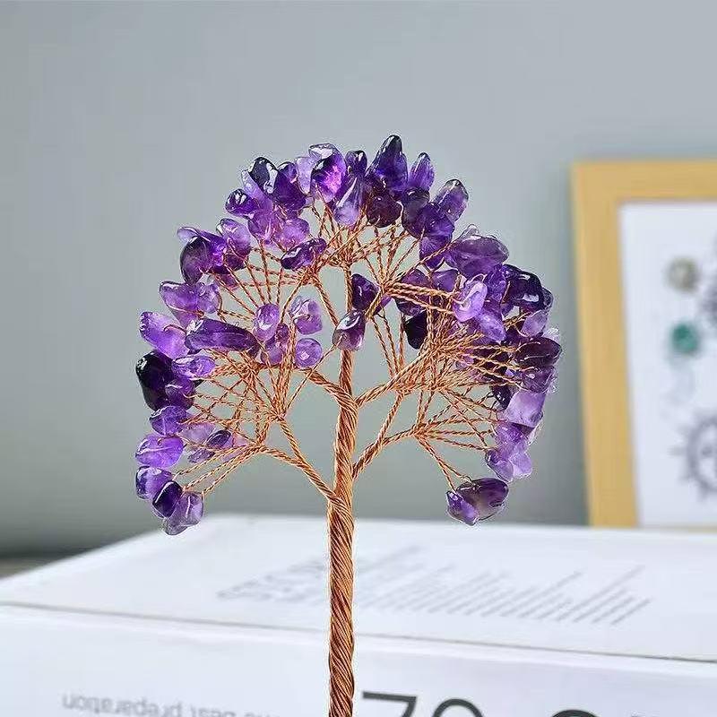 Amethyst Money Tree Crystal Cluster - Wealth Attraction Decoration