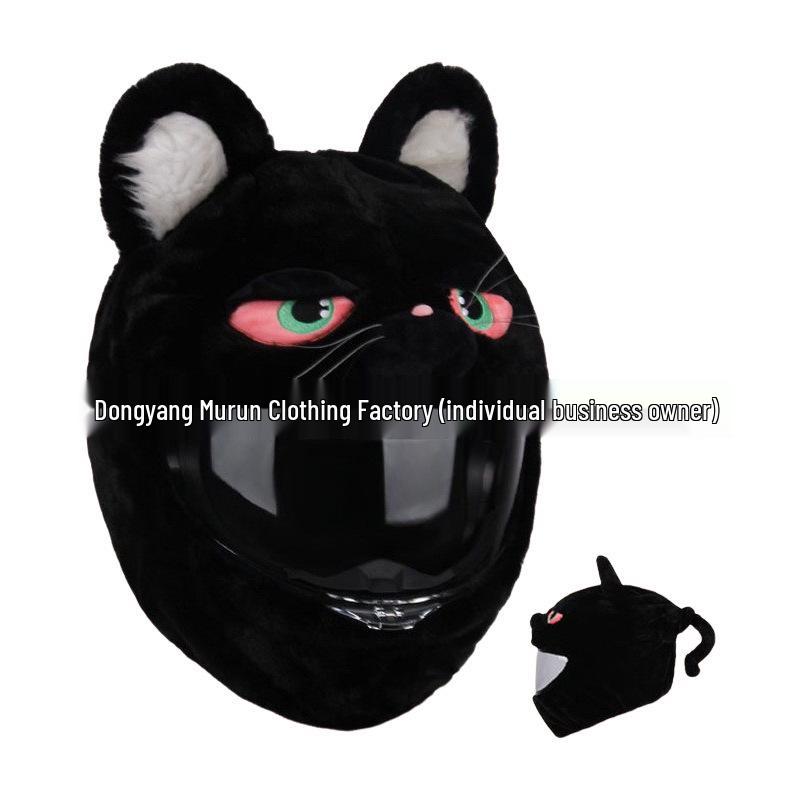 Motorcycle Helmet Decoration: Cartoon Rabbit, Toothless, Pumpkin Head Covers