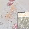 Silver White Snowflake Rhinestone Star Love Lace Winter Chic Snow Shiny Chic Delicate 5D Nail Art Stickers Manicure Decals