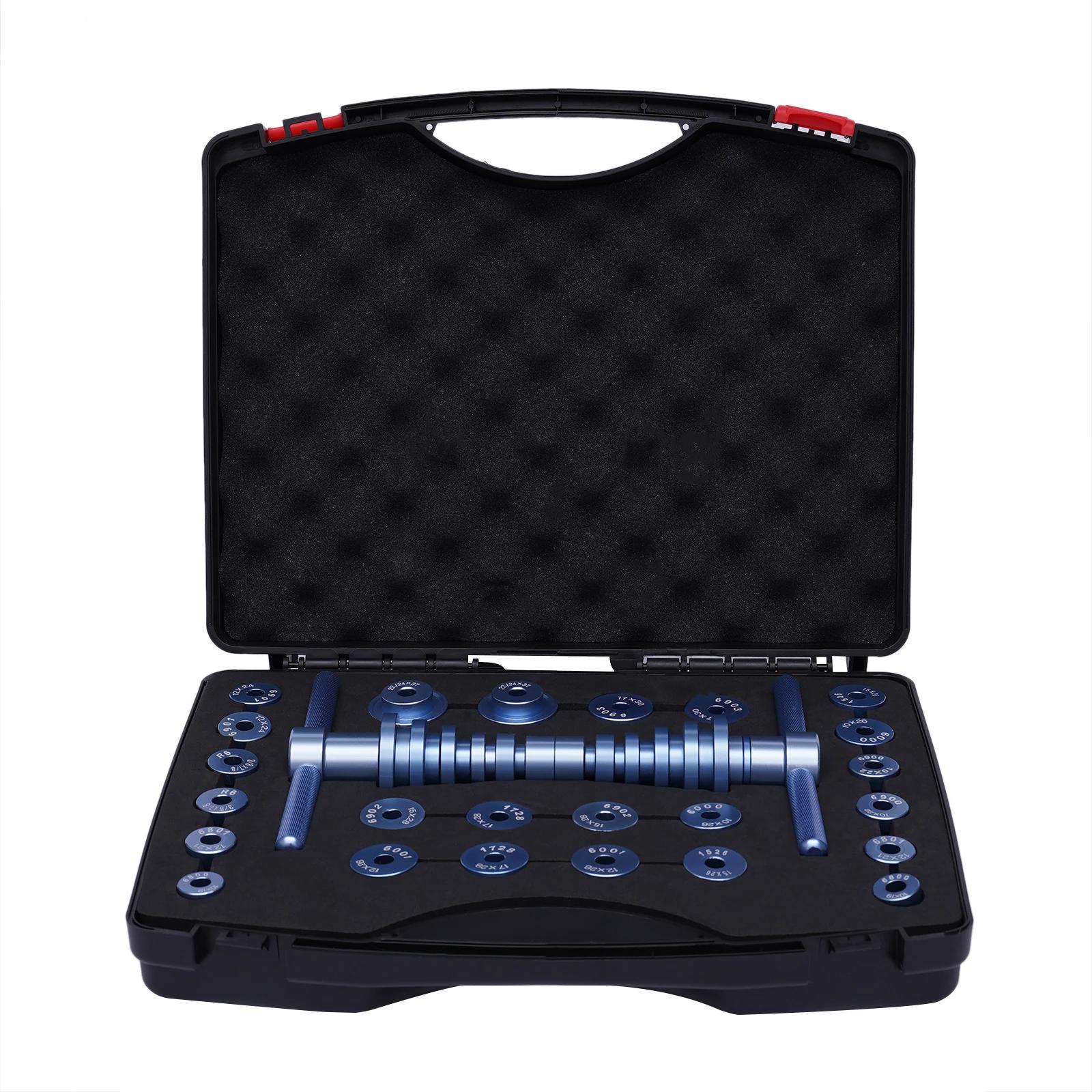 

Universal Bicycle Bearing Press Set Bottom Bearing Installation Tool Mounting Kit Aluminum Alloy With Storage Box for Wheels Hub чёрный