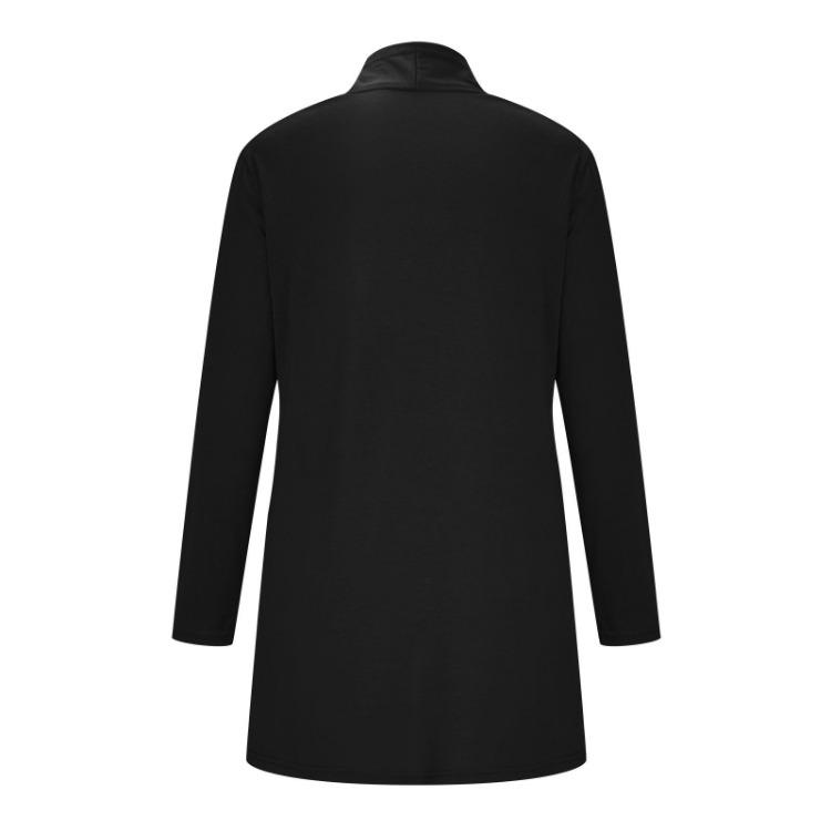 Langarm Strickjacke Jacke Damen Lässig Mode mit Tasche