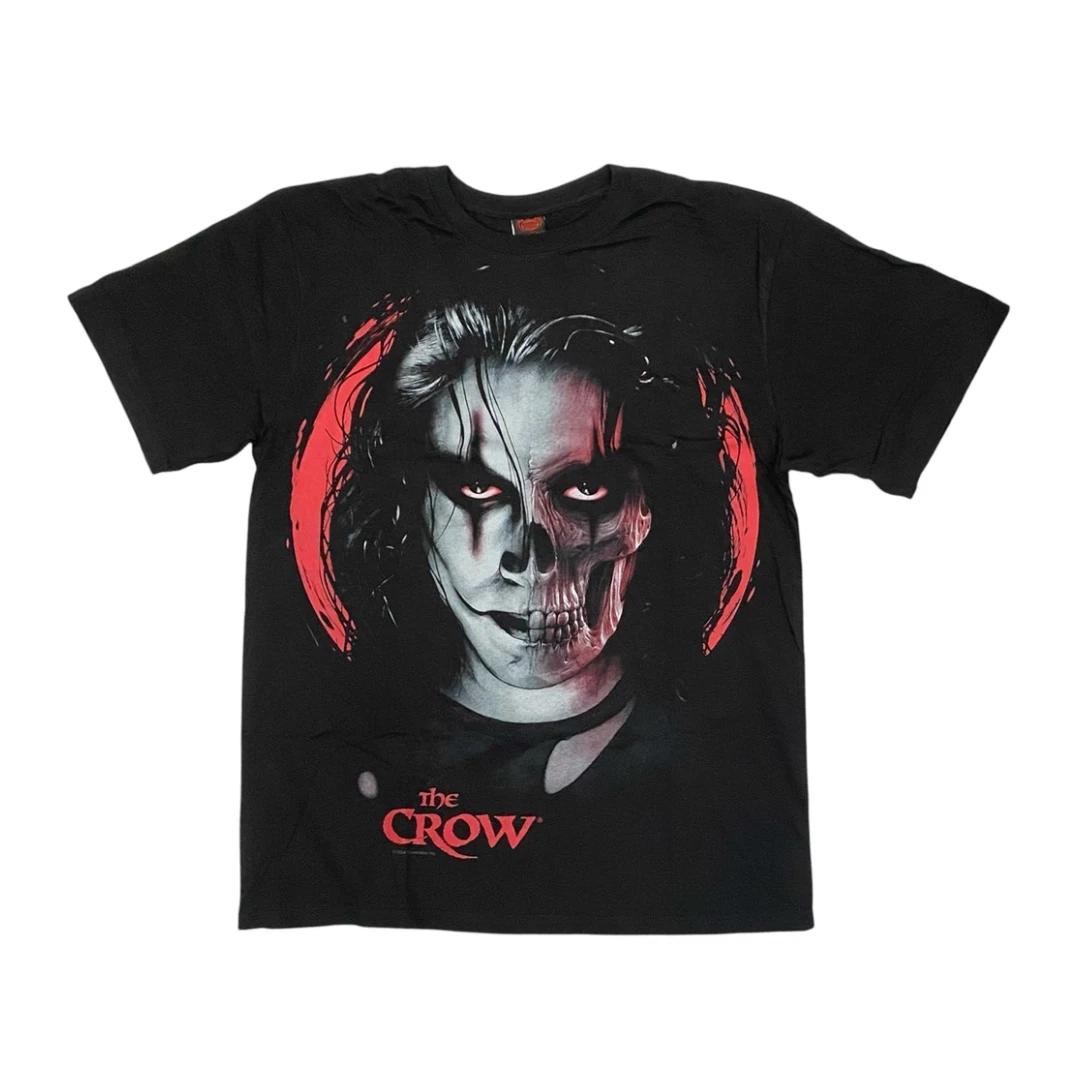 The crow skull face reprint movie tshirt, retro tshirt 2XL