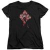 Batman Harley Quinn (Diamonds) Womens T Shirt Black Officially Licensed