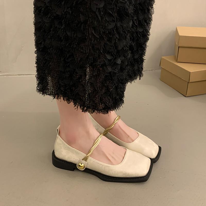 Shoes Woman Flats Modis Elegant Dress Summer 2024 Comfortable New Mary Janes Korean Shoes Elegant Female Footwear 2024 Comfortab