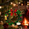 Xmas Tree Hanging Pendants Acrylic Christmas Garland Pendant, Double-sided Wreath Ornament, Lightweight Winter Holiday Party Supplies Decor
