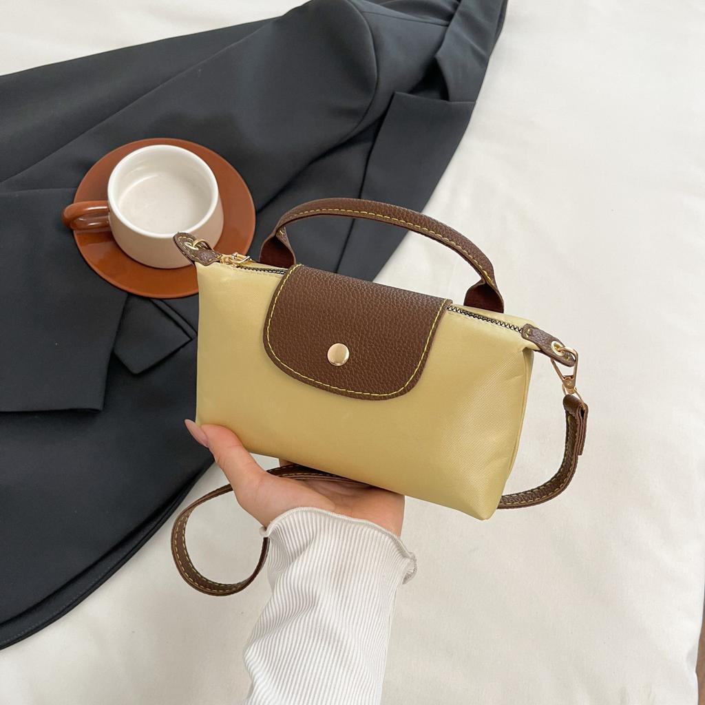 Neue Farbe Block Canvas Knödeltasche für Damen Lässig Outdoor Quadratisch Crossbody Schulter Handtasche KTB