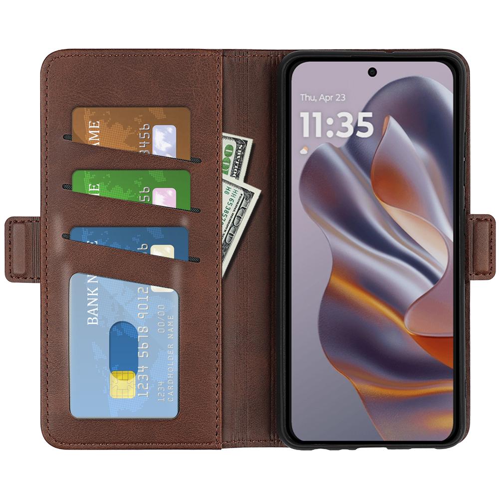 

For Motorola Edge 50 Neo 5G/Moto S50 5G/Thinkphone 25 5G Stand Case Calf Texture Leather Wallet Phone Cover Red