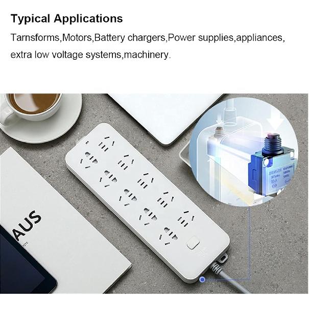 Circuit Breaker 20a Circuit Breaker Single Pole Push To Reset 32V 50VDC Thermal Overload Protector for Motor Pump(20a,with Cap)