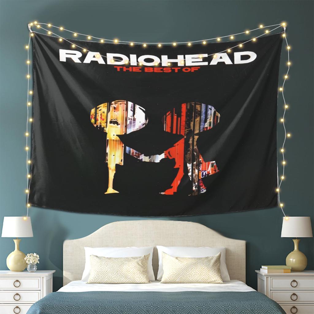 Radiohead Best of Wandteppich Feiern Sie ikonische Musik mit künstlerischem Design Perfekt für die Wohnkultur und verleiht Rock-Spirit