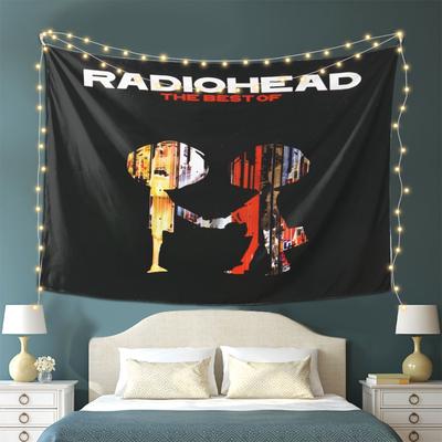 Radiohead Best of Wandteppich Feiern Sie ikonische Musik mit künstlerischem Design Perfekt für die Wohnkultur und verleiht Rock-Spirit