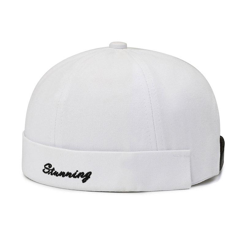 Hipster Embroidery Male and Female Couples Hip Hop Street Melon Fur Hat Spring and Autumn Personality Sailor Brimless Hat