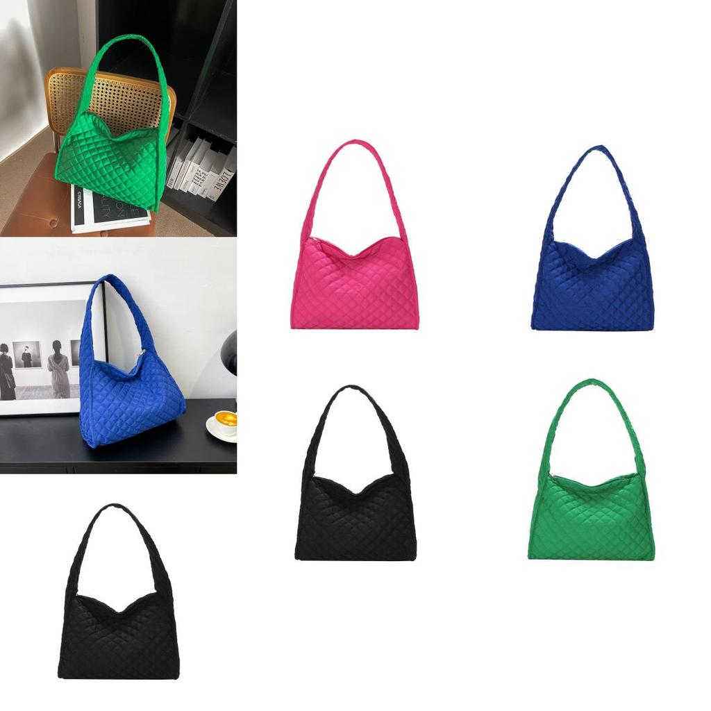 Trendige Nylon-Tragetasche für Damen Herbst Winter 2023 Große Kapazität Gesteppte Umhängetasche