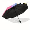 Powerpuff Girls Automatic Folding Windproof Umbrella with Sturdy Iron Frame, Portable Compact Travel Umbrella All-Season Use Parties 0807066